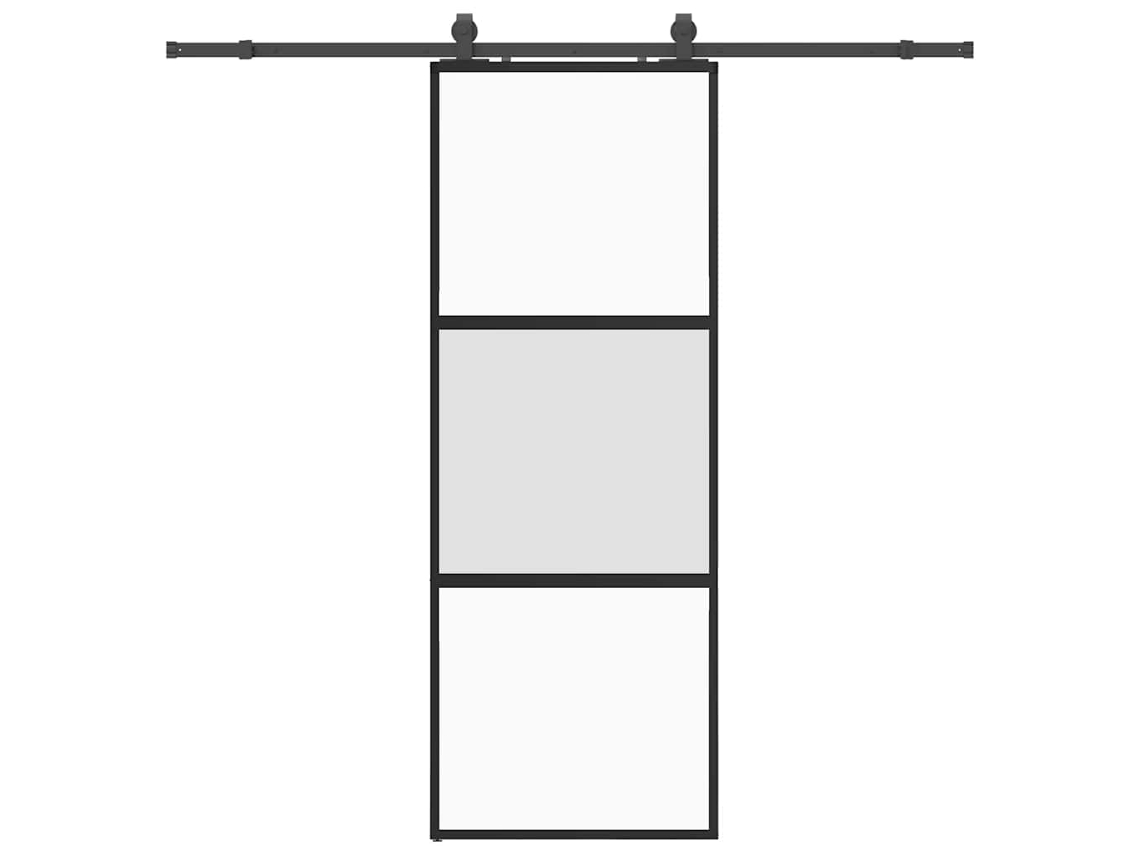Sliding Door, Sliding Doors Vidaxl Preto Vidro (76 X 205 Cm (213 Cm Sliding Rail))