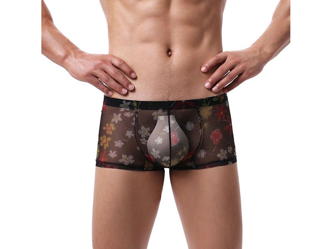 2026 calzoncillos Boxer Hombre Sexy de Flores Suaves Ropa Interior de Poliéster Cortos