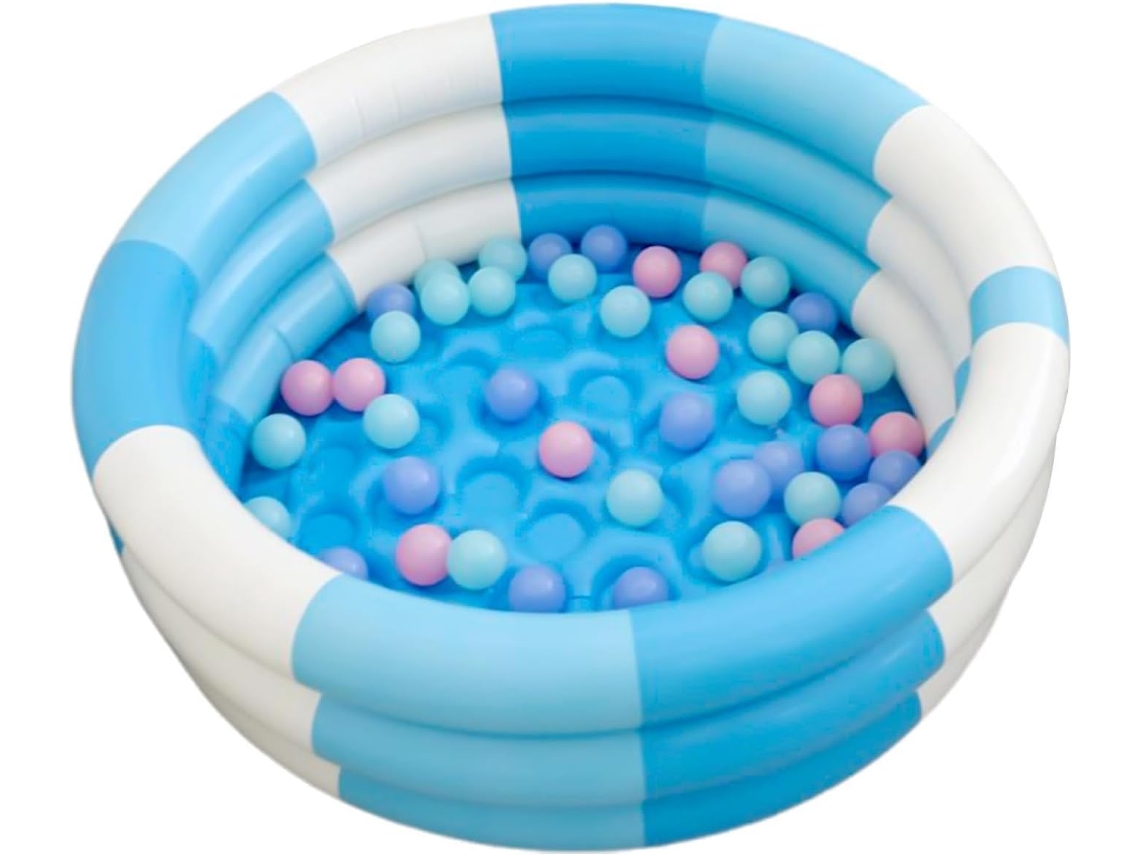 Piscina Inflável Infantil em Pvc, 145x25 Cm, Redonda, para Uso em Casa Ou Ao Ar Livre, para Festas e Brincadeiras de CHABERLU