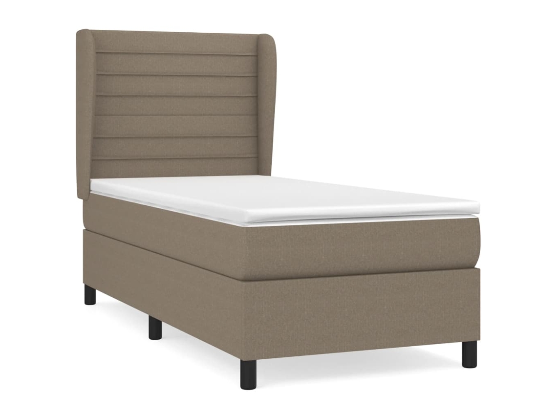 Box Spring Bed, Box Spring Beds Vidaxl Cinzento-acastanhado Tecido (90 X 190 Cm)