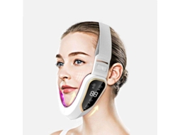 Aparelho De Led Branco Para Lifting Facial, Fototerapia, Afinamento Facial, Aquecimento E Massagem Vibratória.