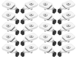 Conjunto De 20 Peças De Acessórios Para Cortinas Batentes De Trilho Substituíveis, Ponteiras Para Cortina, Corrediças Para Cortina