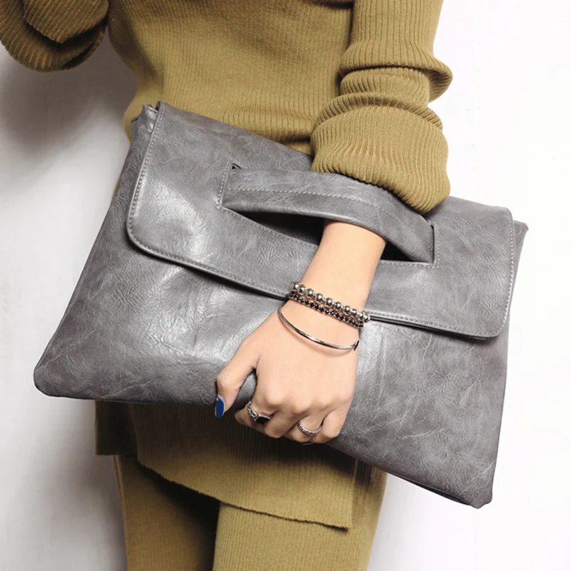(cinza) Bolsa Envelope Feminina Elegante, Bolsa Transversal De Alta Qualidade