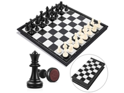 Conjunto de Jogos de Tabuleiro 65.83 Preto e Branco 25*25Cm Tabuleiro Peças em Preto e Branco Embalagem em Chinês