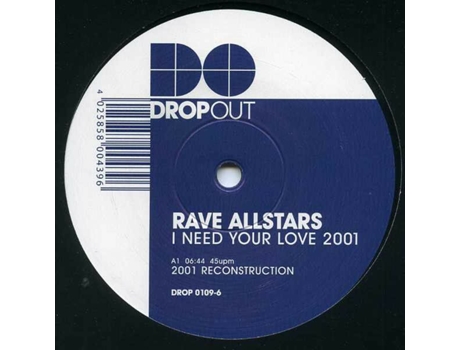 Vinil I Need Your Love 2001 Dropout