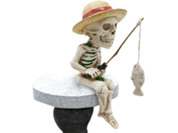 Estátua De Esqueleto De Halloween, Decoração De Caveira De Resina | Decorativa