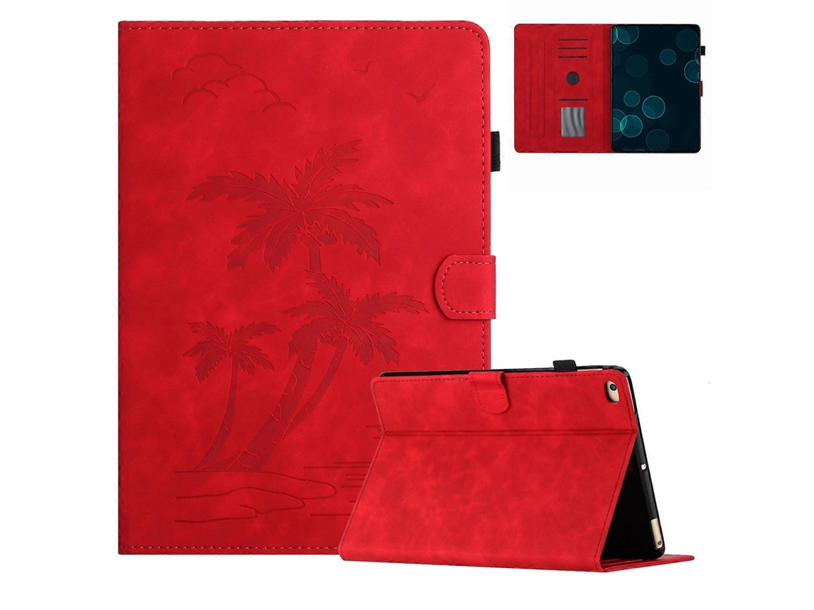 Capa de couro inteligente Webake para tablet com design de coqueiro