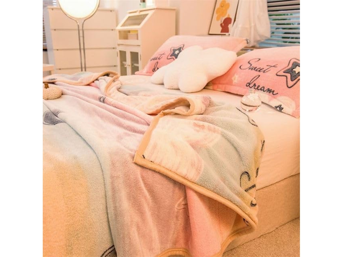 Mantas de Flanela Coral Fleece Macias e Quentes para Camas Imitação Pele Vison Manta Sofá Cor Sólida Inverno,