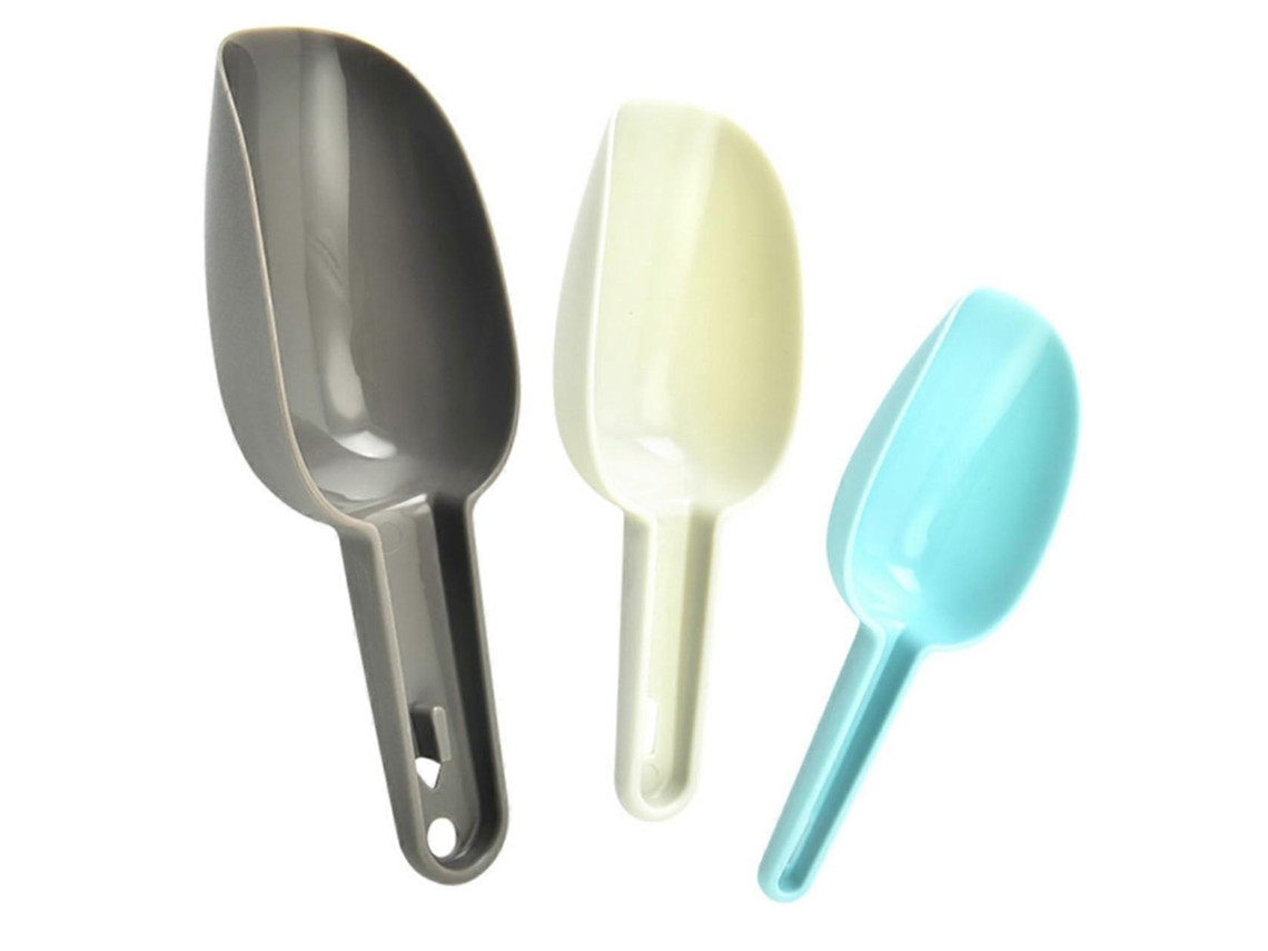 Pá De Gelo Empilhável De Plástico Para Cozinha E Bar, Com Boca Estreita Para Servir Com Controle.