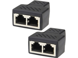De 2 Rede Para Práticos Extensor E Canalização Internet, Preto