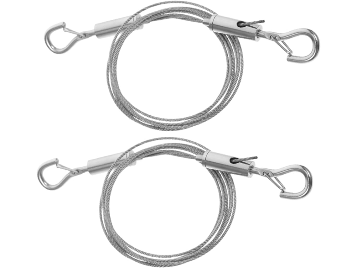 Kit com 2 ganchos de aço reforçado ajustáveis para pendurar quadros, espelhos e obras de arte em aço inoxidável.
