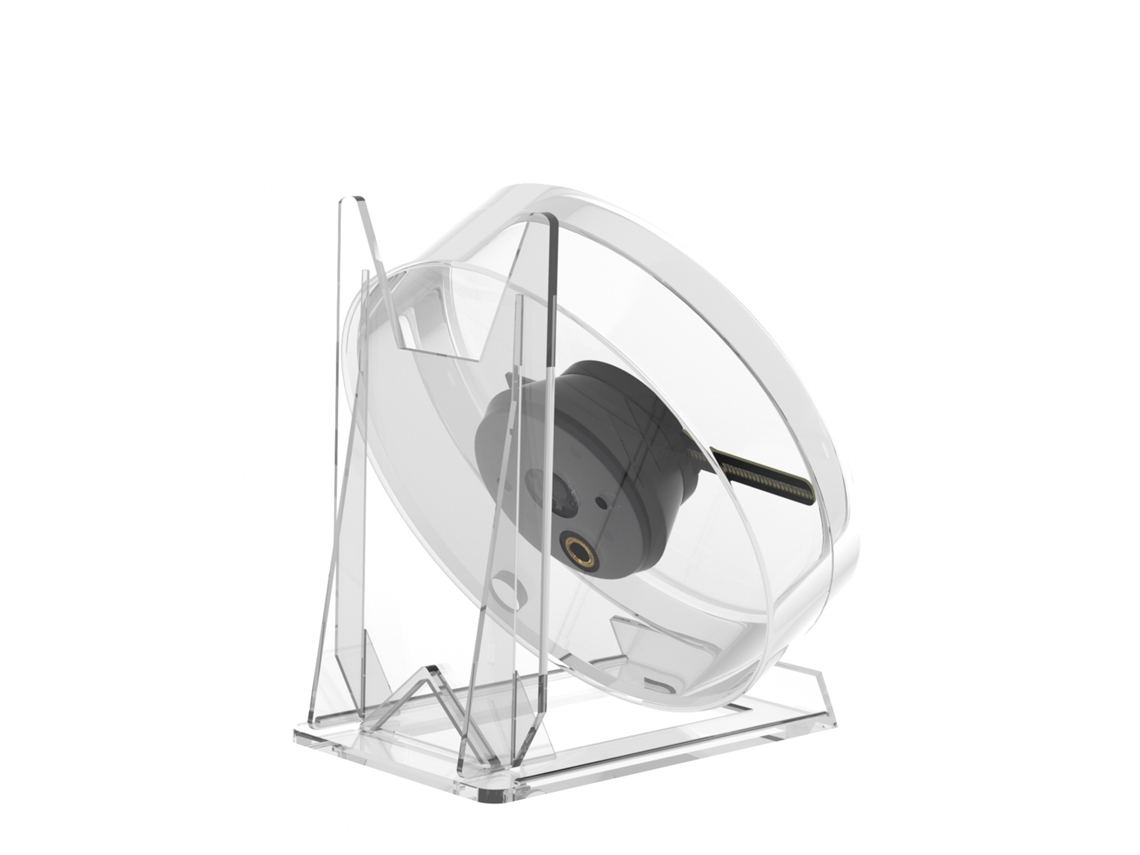 Ventilador Holográfico 3d 11cm Projetor Led com Alto falante Base Transparente para Publicidade e Decoração