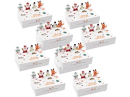 Galpada 10-caixas De Papel Para Doces, Design Natalino, Tamanho Pequeno, Ideais Para Festas E Decorações De Casamento