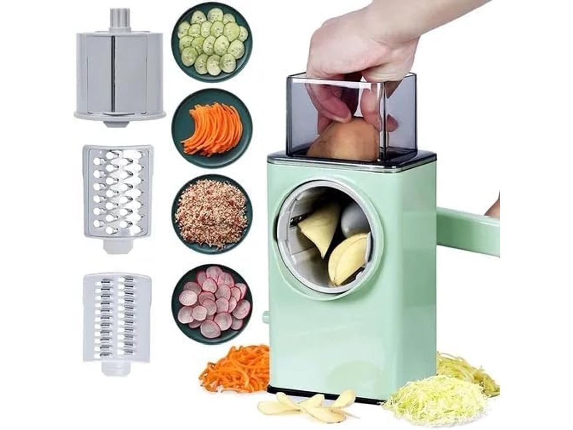 Mandolina manual multifuncional Veva Safe com raladores de legumes e batatas, cortador julienne Slowmoose