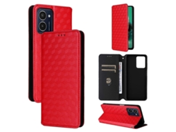 Capa De Celular De Couro Com Textura De Grade Cúbica