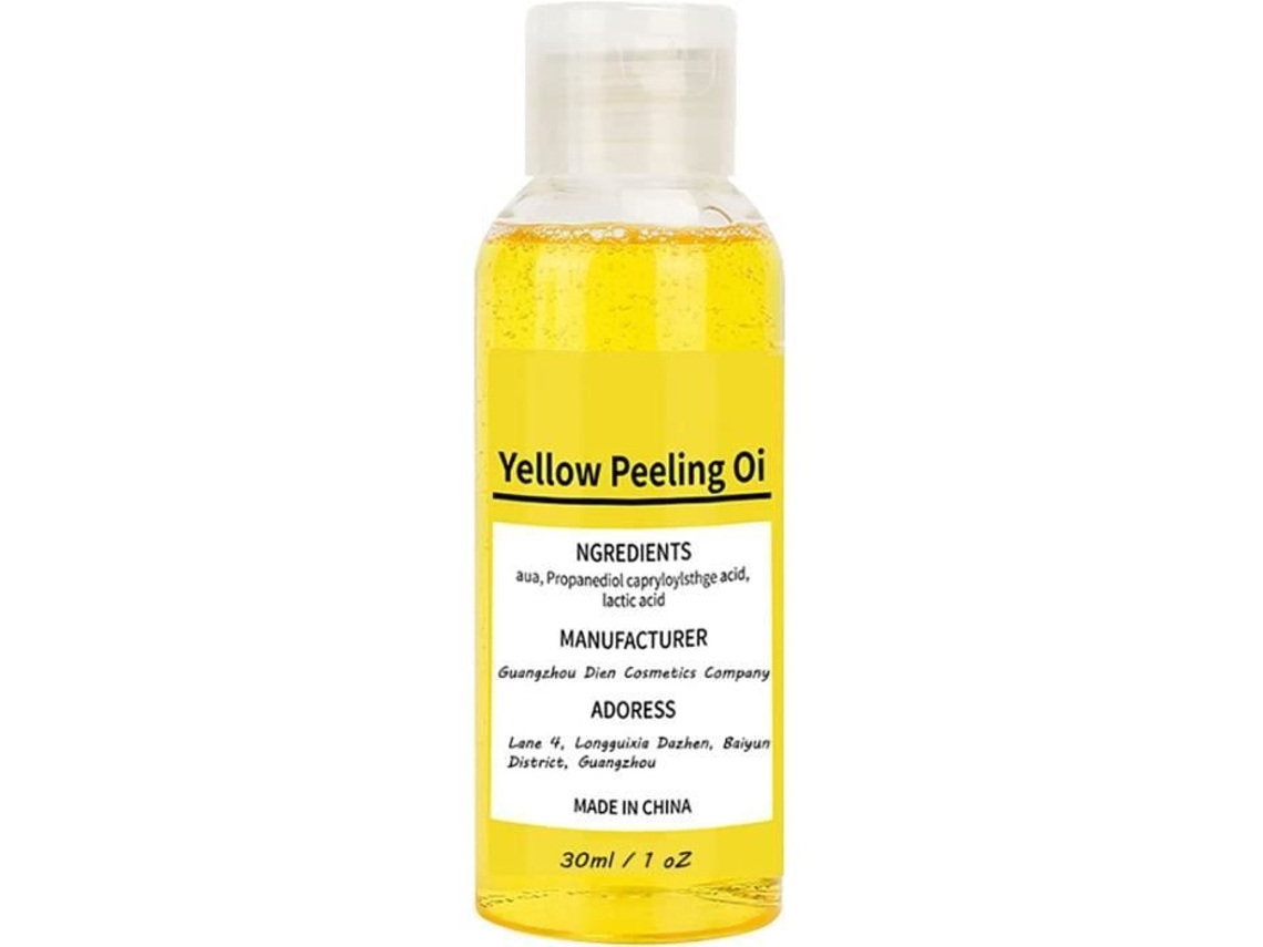 Óleo esfoliante amarelo extra forte - Marca - Modelo - Ácido hialurônico - Vitamina C S/MARCA