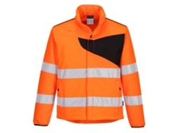 Pw2 High Visibility Softshell Durável E Moderno / Laranja Preto / M Portwest (2 Camadas)