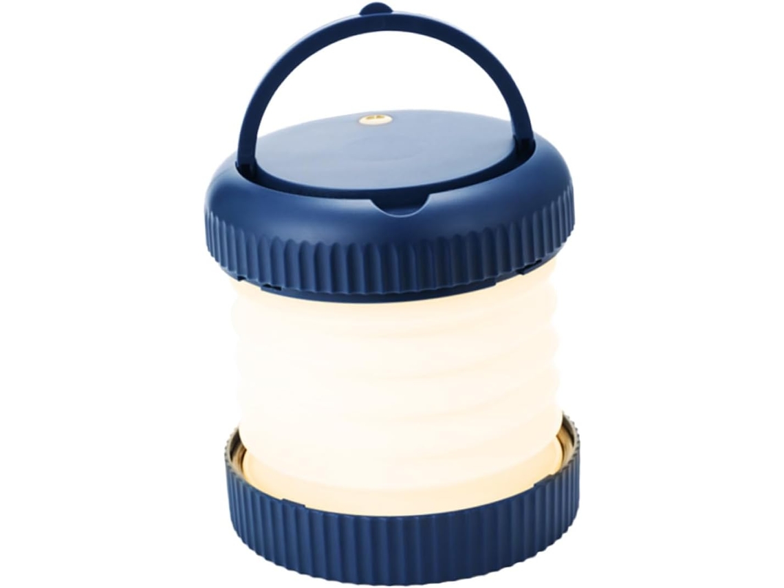 Lanterna Dobrável de Led Azul para Barraca, em Abs, Recarregável Via Usb, Multifuncional e Portátil para Camping. SFUSHOS
