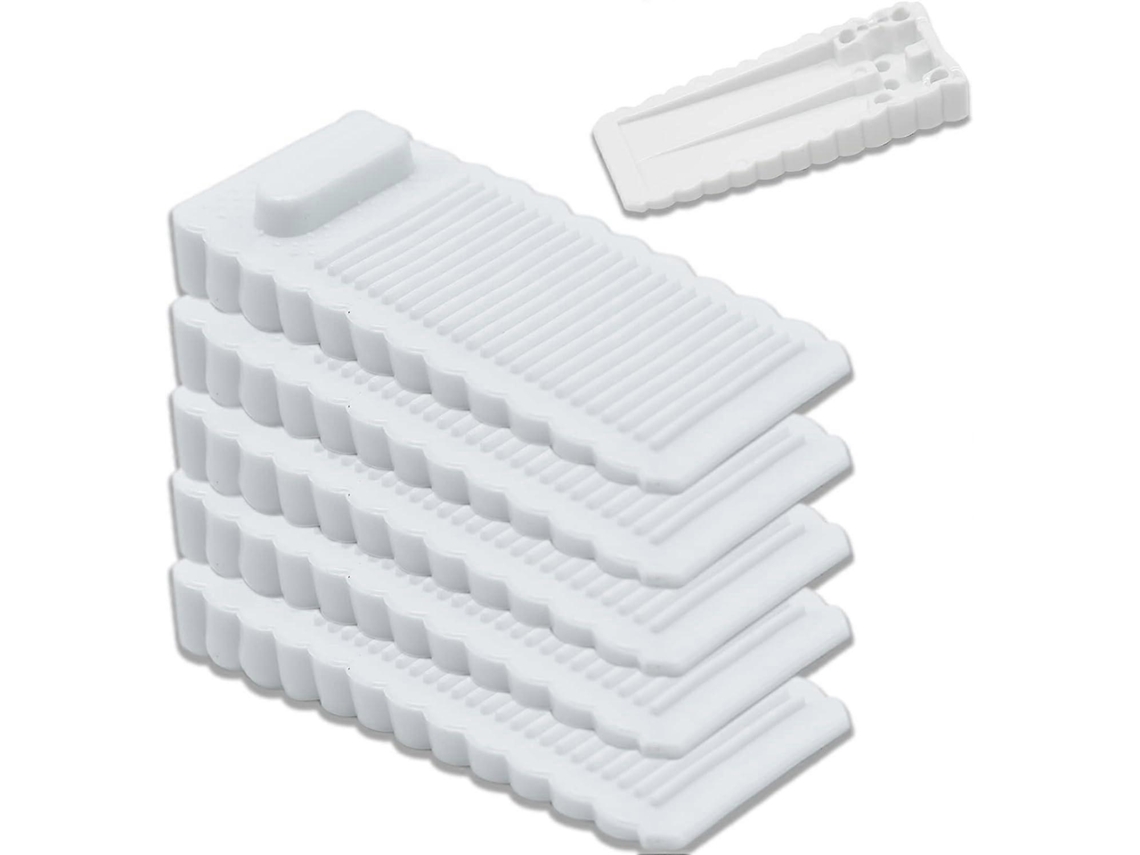 5 Tiras de Goma para Puertas Premium Antideslizantes Wedge Silicona Resistente para Suelo Patio Blanco