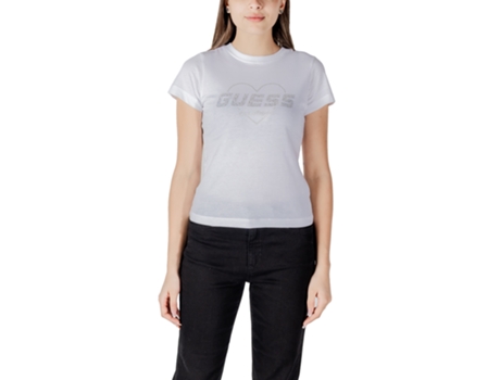 T-shirt De Mulher Guess Active Tank Narciso Cn Algodão Branco (xs)