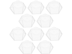 Suportes Para Bolas De Cristal Em Acrílico Transparente Mikikit, Base Estável, Tamanho Médio, Pacote Com 10 Peças Para