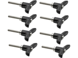 Conjunto De 8 Alavancas Aperto Ajustáveis Tipo T, Em Aço Carbono Inoxidável, Para Parafusos M4, M5 E M6 M4*l20 Em Aço