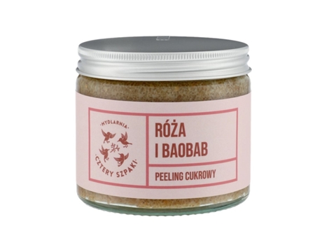 Four Sparrows Exquisite Rose Baobab Sugar Body Scrub, 250ml Mydlarnia Cztery Szpaki
