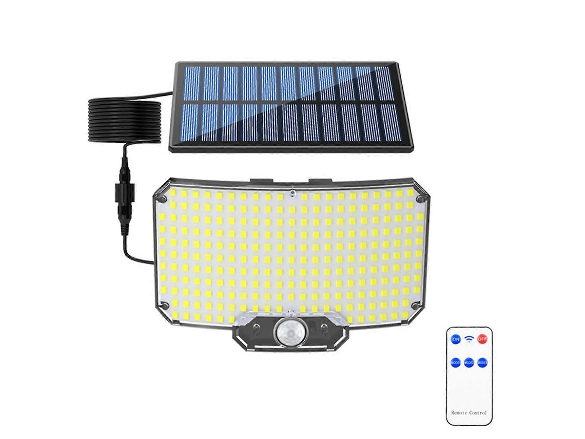 Lâmpada Solar Para Áreas Externas 234led Sensor De Movimento Super Forte Lâmpada De Parede Led Para Jardim Ip55 À Prova Dágua 3 M Aquaforge