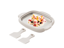 Fabricador de sorvete rolado multifuncional, pequeno, aço inoxidável 304, para iogurte congelado, branco