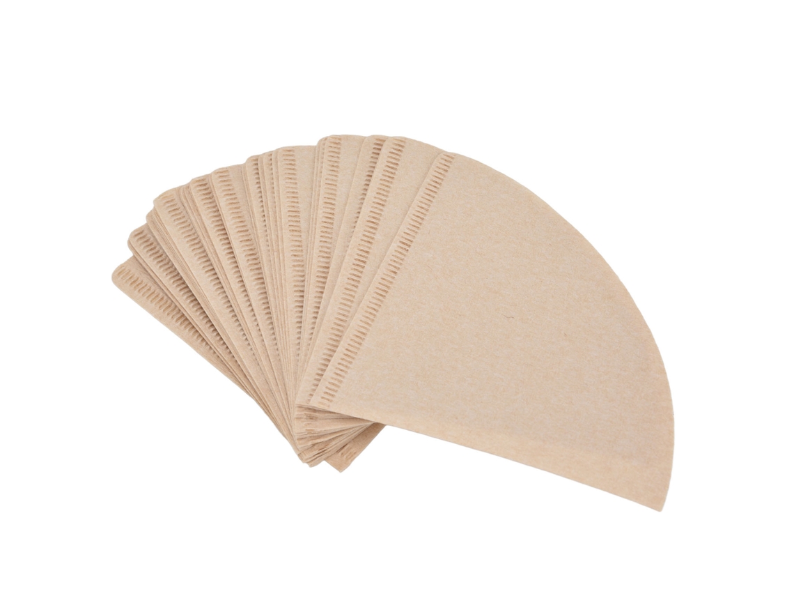 40pcs Papel Filtro Café Cone Descartável Polpa Madeira Natural Sem Branqueador para Cafeteira Drip | S/MARCA