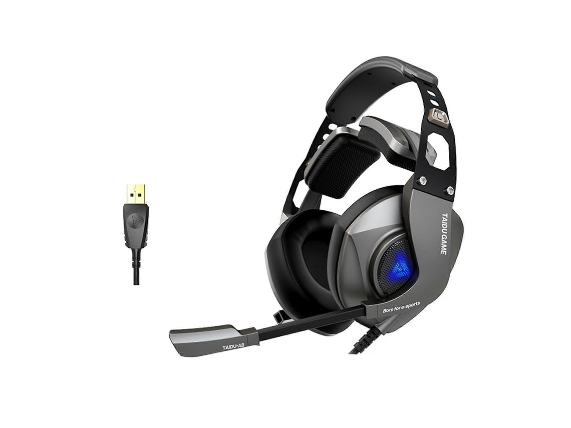 Fone De Ouvido Usb Para Jogos Com Microfone E Luz Colorida, Fones De Ouvido Com Fio Ajustáveis ​​e Controle De Som. Ly Ebike