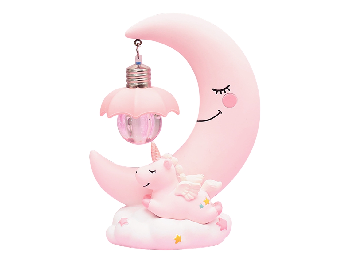 Laxiscreed Abajur De Resina Com Lua Feliz, Luz Noturna Decorativa Para Casa