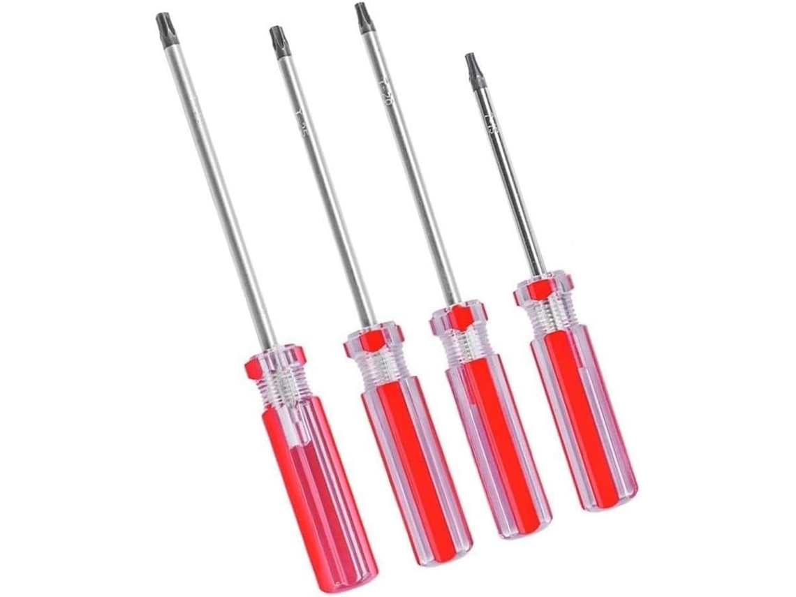 Conjunto De Chaves Fenda Magnéticas Resistentes Para T15, T20, T25 E