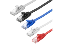 Cabo De Rede U/utp Plano De 10 Metros, 1 Gbit/s, Branco, 10 M Brilvibera