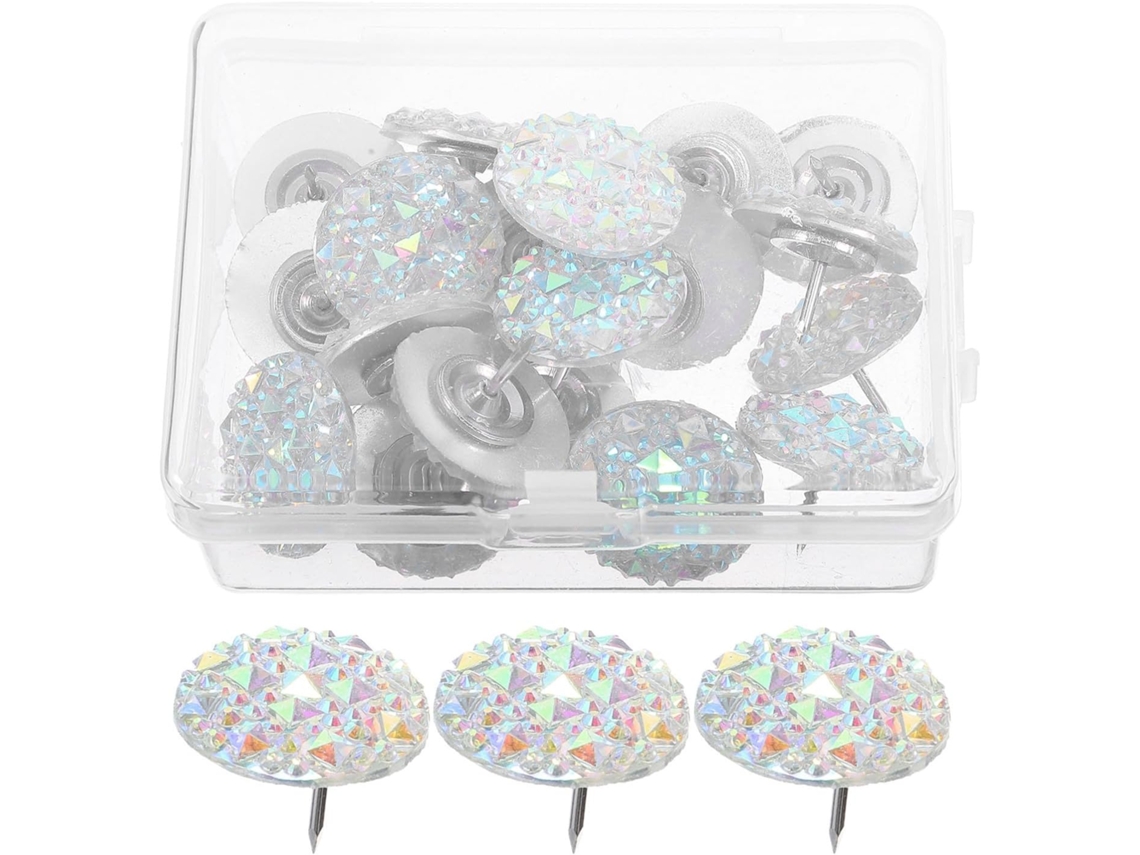 Tachinhas Multifuncionais De Resina Com Glitter Para Decorar Fotos E Mapas, Reutilizáveis E Duráveis, Pacote Com 20 Unidades