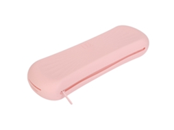 Portátil Estuche De Silicona Para Brochas De Maquillaje Con Gran Capacidad, Antipolvo, Ideal Para Viajes Y Hogar, Rosa