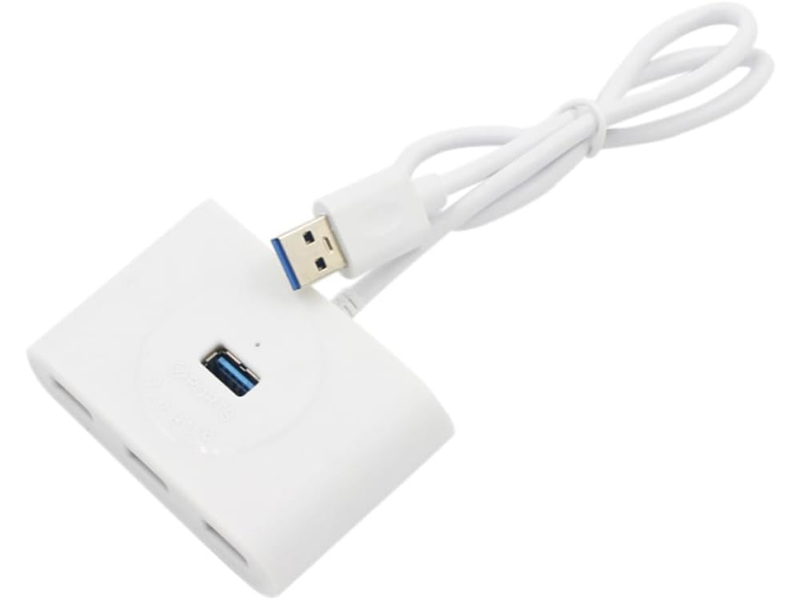Concentrateur Usb Adaptateur Usb Hub Usb Para Notebook Blanche