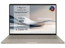 Portátil ASUS Zenbook A14 UX3407QA (14'' - Snapdragon X X1 - RAM: 32 GB - 512 GB SSD - Qualcomm Adreno GPU)