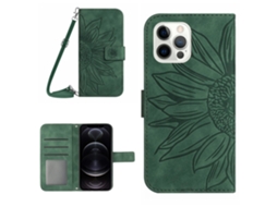 Capa Pega Para Iphone 12 Pele Sintética Verde