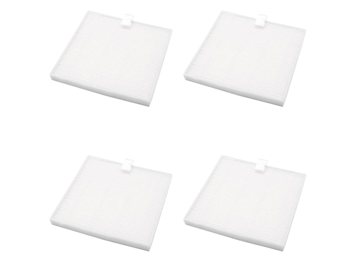 Conjunto De 4 Filtros De Reposição Para Aspirador Robô Ilife V8 V8s X750 X800 X785 V80 (branco + Preto)