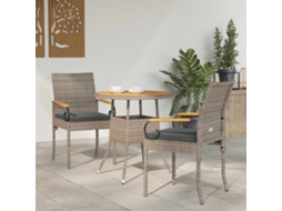 Vidaxl Cadeiras De Jardim 2 Unid. Cinza E Cinza Escuro