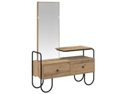 Vidaxl Mesa De Vestir Carvalho Arttisan 100 X 36,5 X 136 Cm