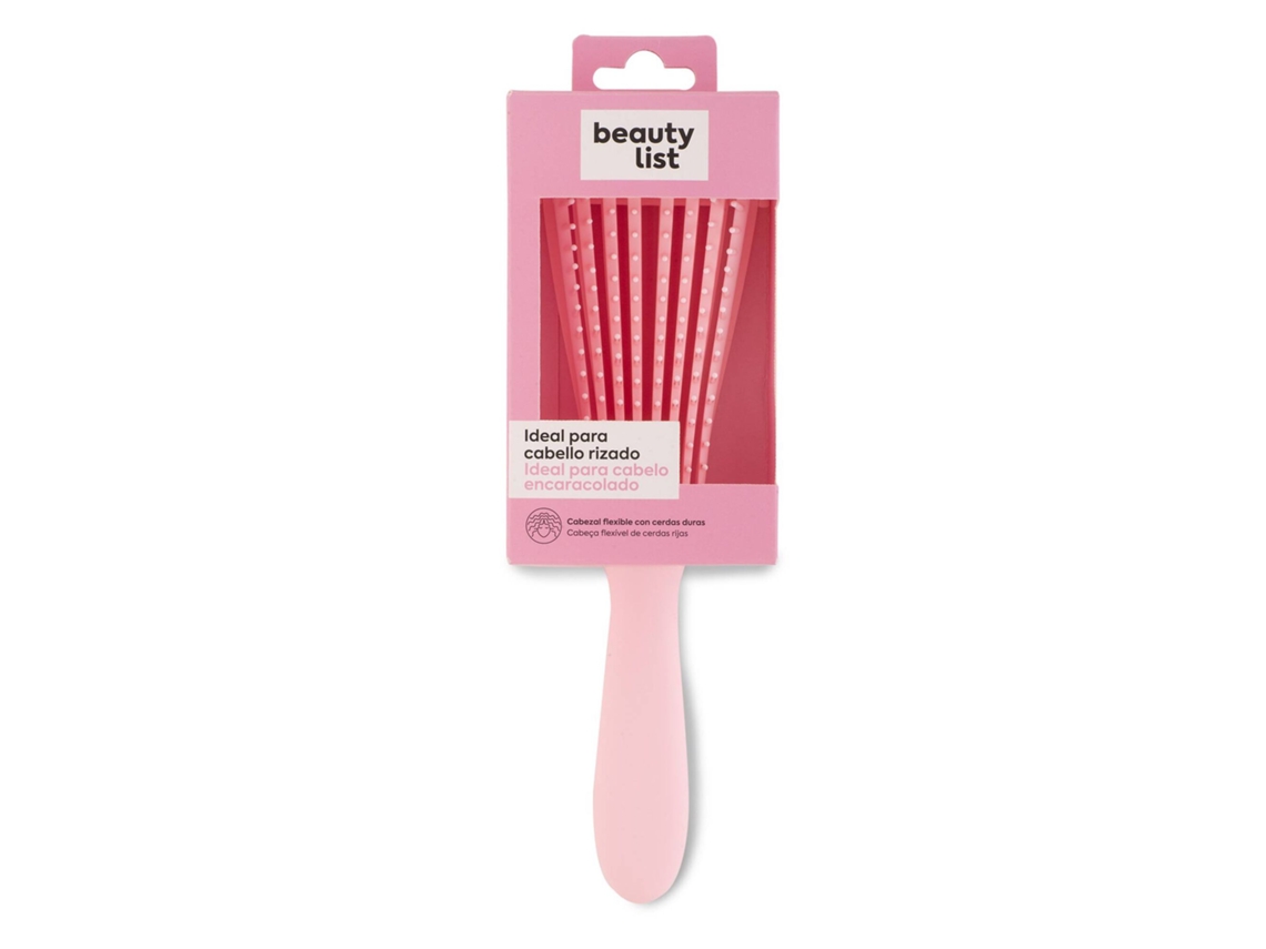 Escova Cabelo Encaracolado na Cor Rosa BEAUTY LIST