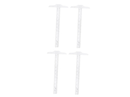 Conjunto De 4 Réguas De Plástico Com Escala Dupla, Ferramenta De Medição Para Desenho E