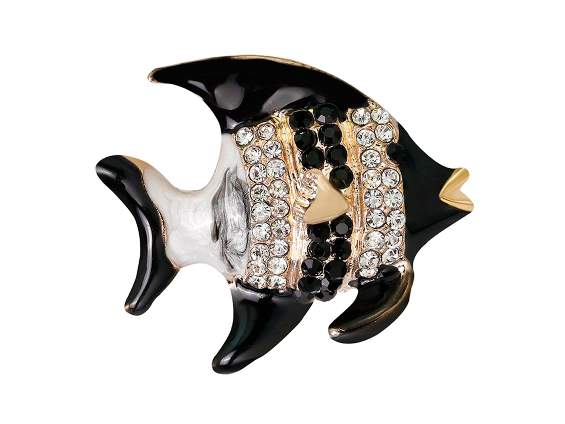 Broche Liga Peixe-palhaço Com Pingentes E Decoração Strass