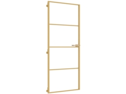 Porta Interior 83x201,5cm Vidro Temperado Alumínio Dourado MAISON EXCLUSIVE