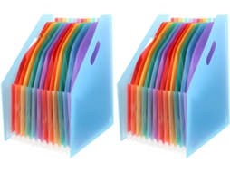 Pastas Sanfonadas De 2 Peças, Organizador Expansível Documentos, Ideal Arquivar Faturas