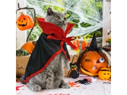 Capa Pet Fantasia Halloween Cachecol Quente