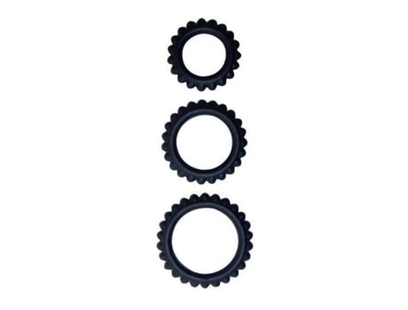 Cockring - Baile - Titan - Conjunto De 3 - Preto - Para Uma Melhor Ereção