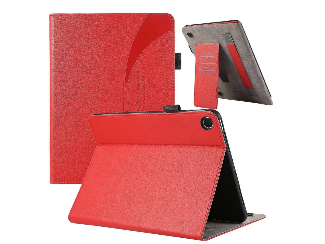 Capa Para Tablet Realme Pad 10.4 Com Textura De Lichia E Ventosa Em Couro.